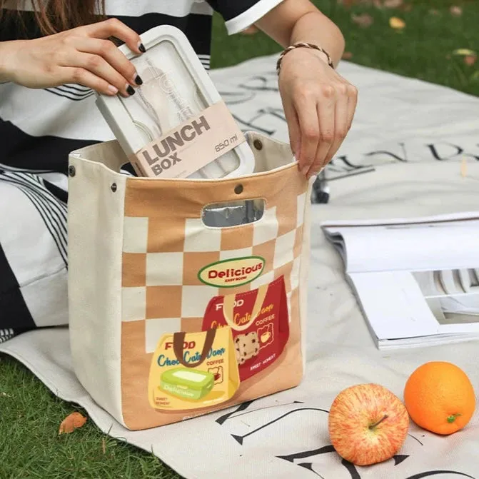 Waterproof Insulated Lunch Bag - Versatile Tote for Students and Professionals