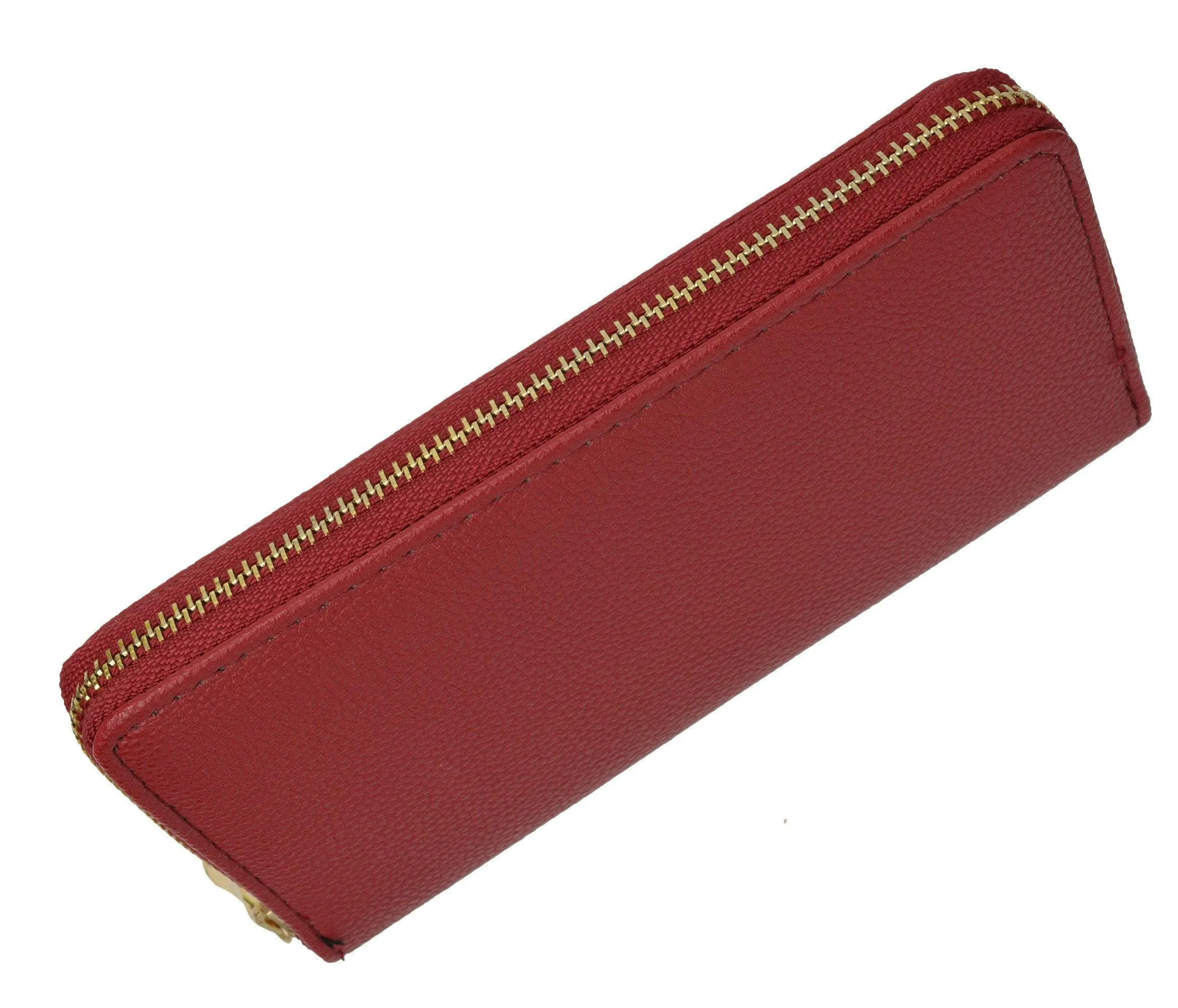 Women's Single Zip Around Wristlet Clutch Organizer Wallet 126-11876-7 (C)