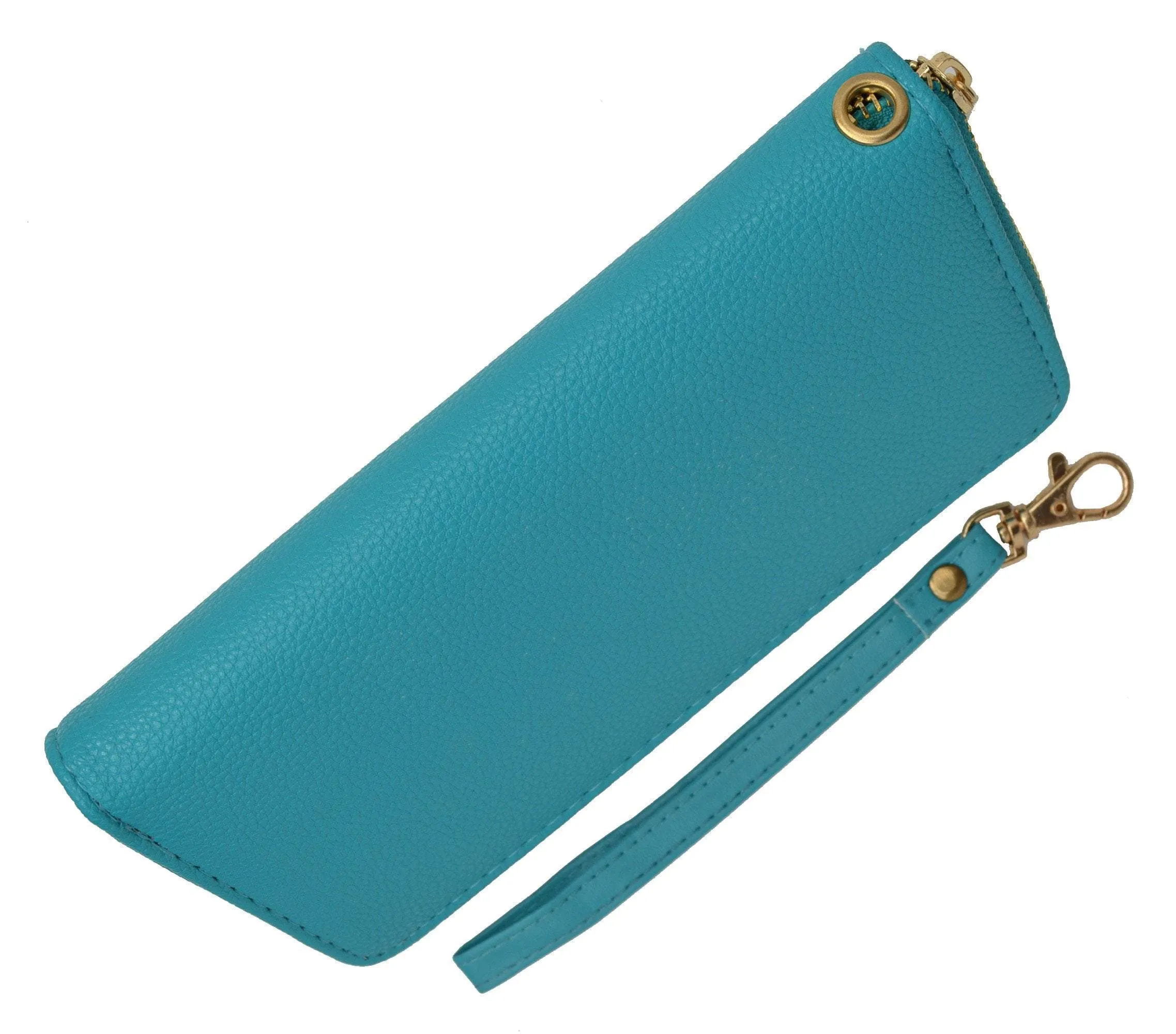 Women's Single Zip Around Wristlet Clutch Organizer Wallet 126-11876-7 (C)