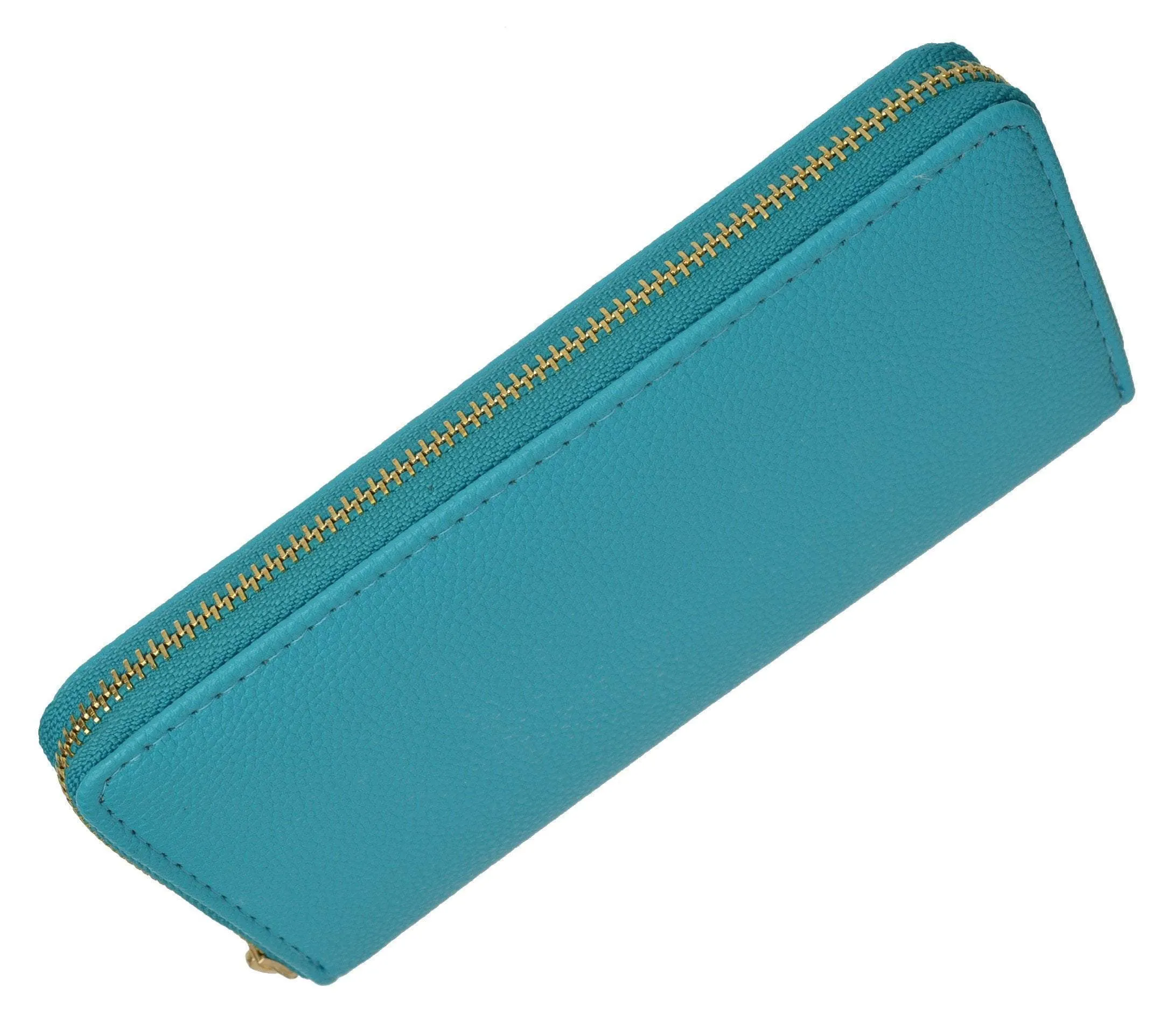 Women's Single Zip Around Wristlet Clutch Organizer Wallet 126-11876-7 (C)