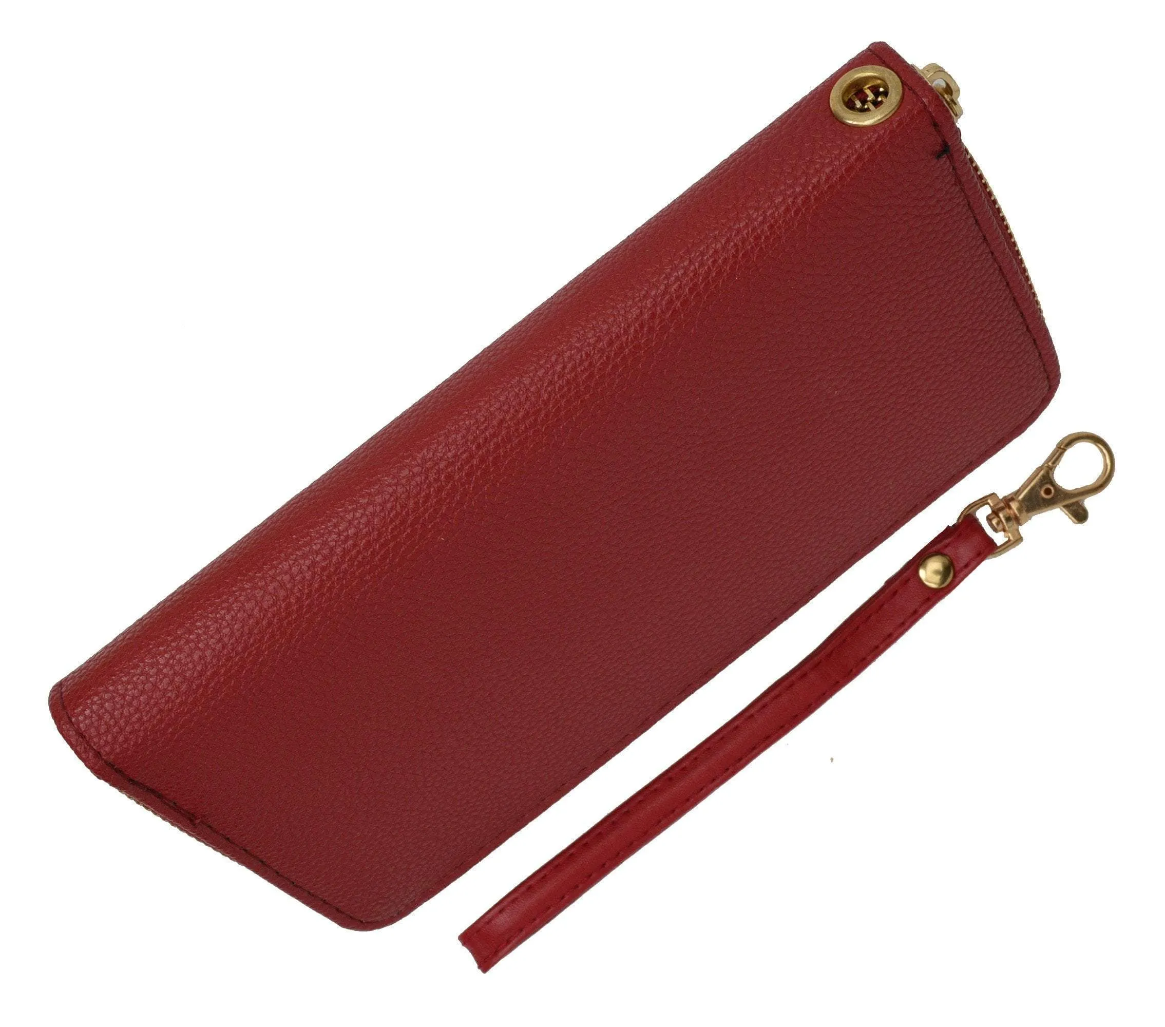 Women's Single Zip Around Wristlet Clutch Organizer Wallet 126-11876-7 (C)